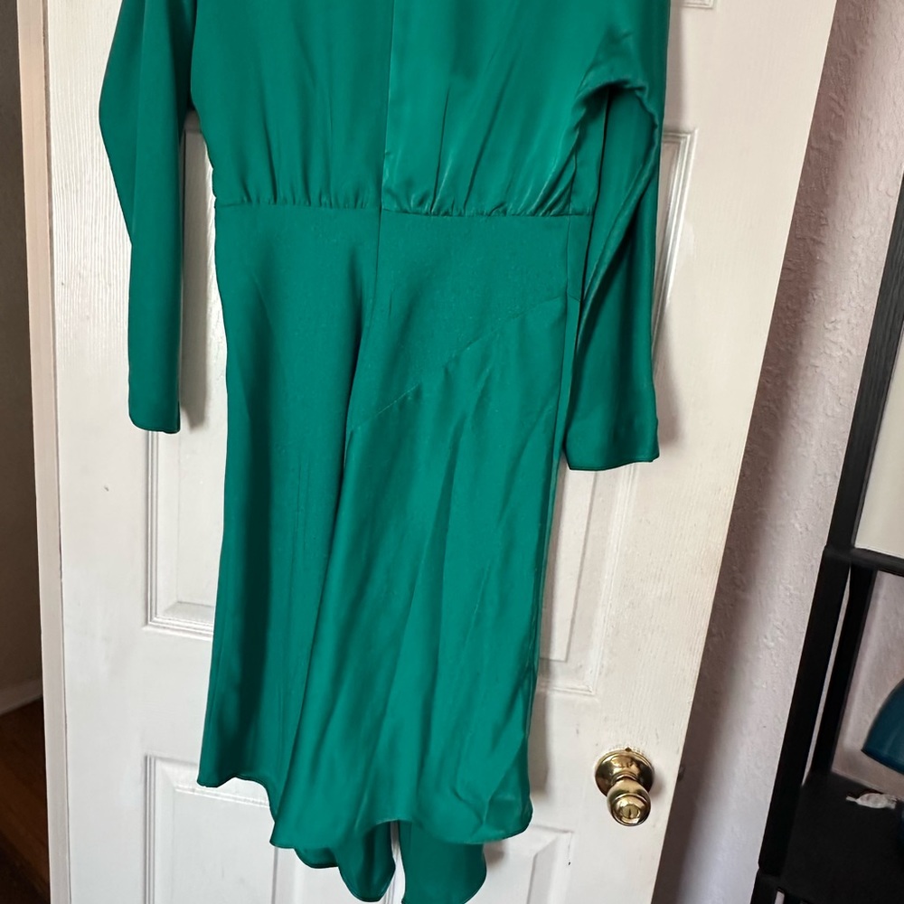 Cushnie Teal Long Sleeve Dress